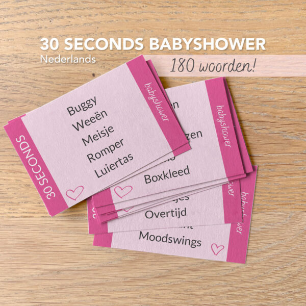 30 seconds babyshower meisje digitale download