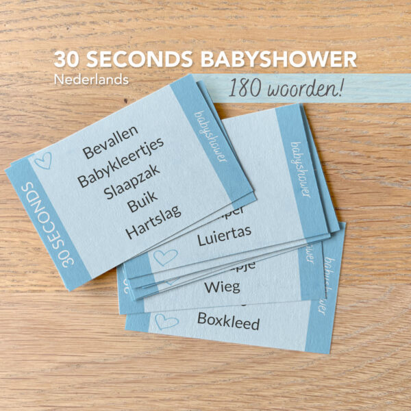 30 seconds babyshower jongen digitale download